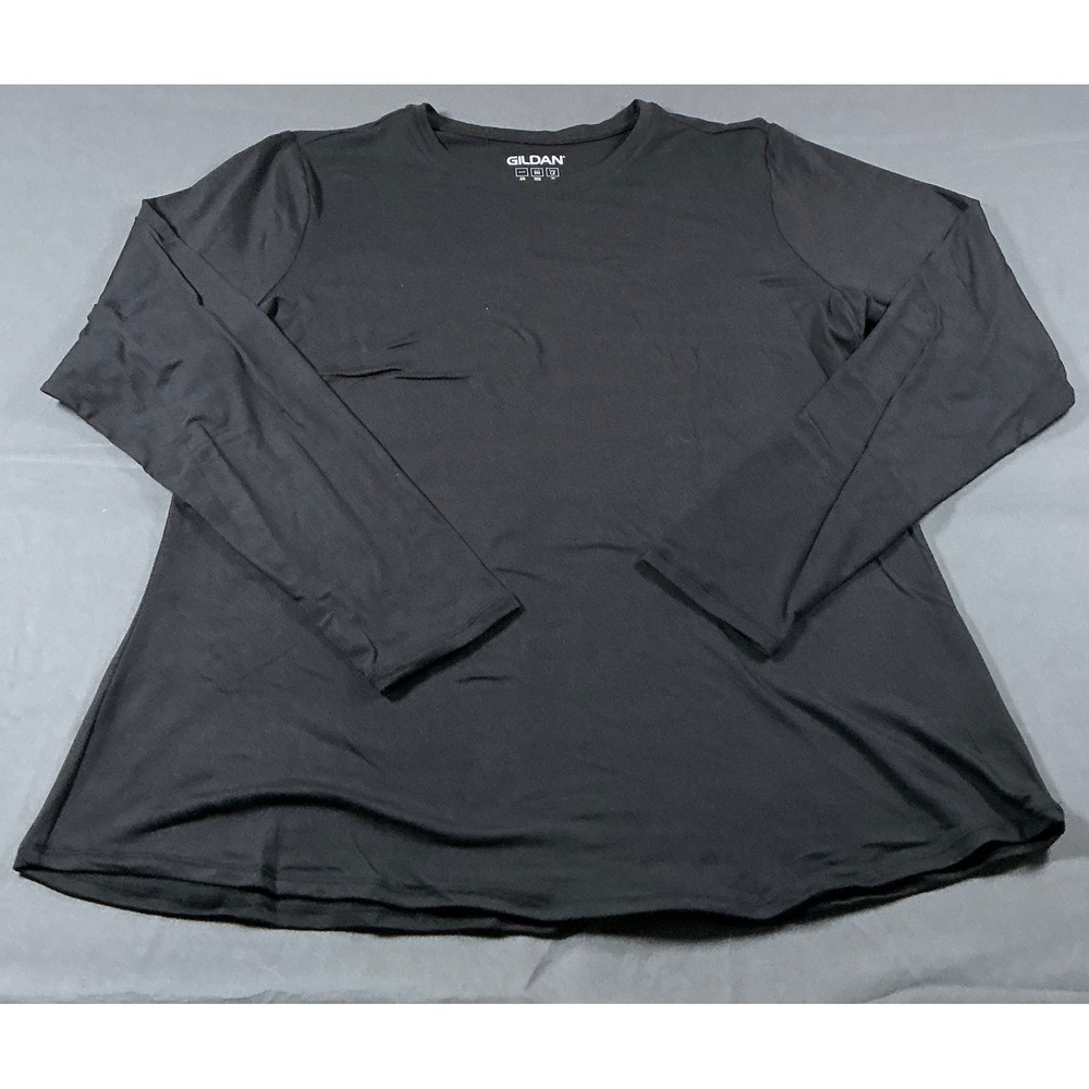 Gildan Just Smart Black Long Sleeve Underscrub Top XL GN01T003 Moisture Wicking